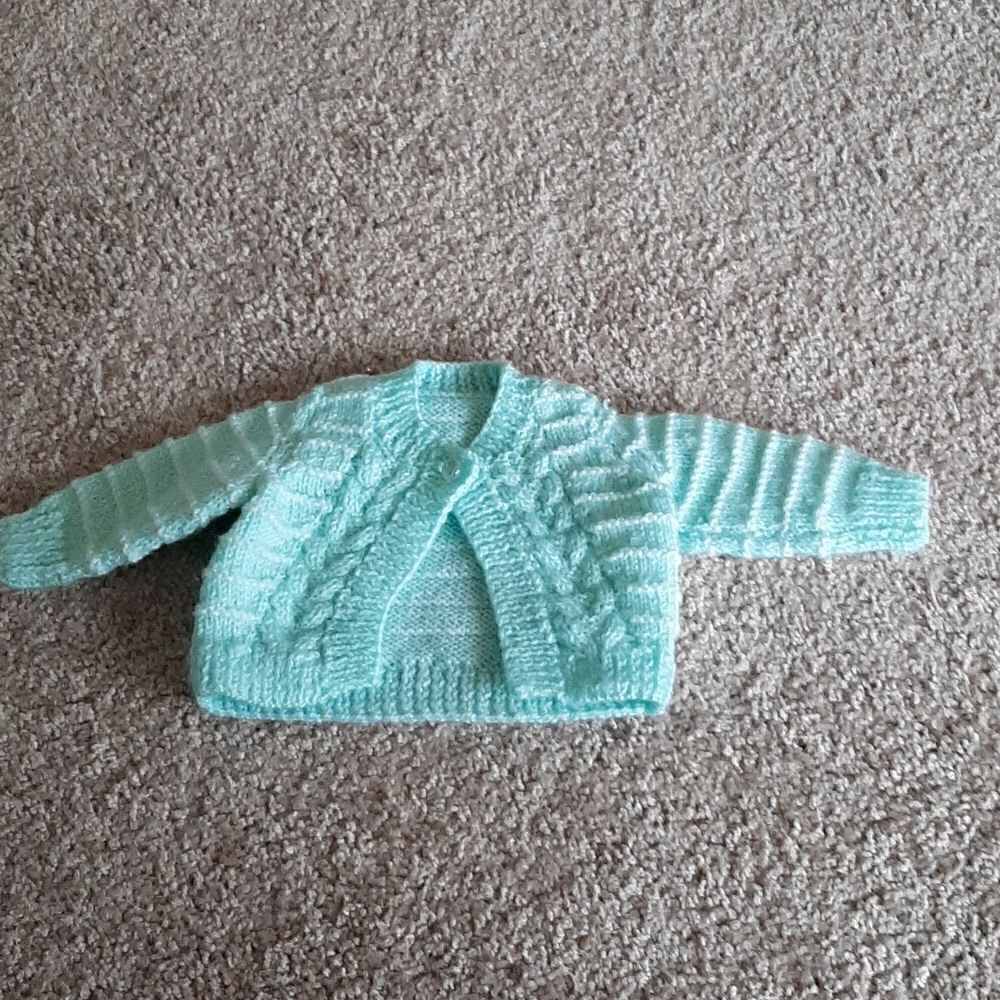 Baby sweater hand knitted from Ireland
